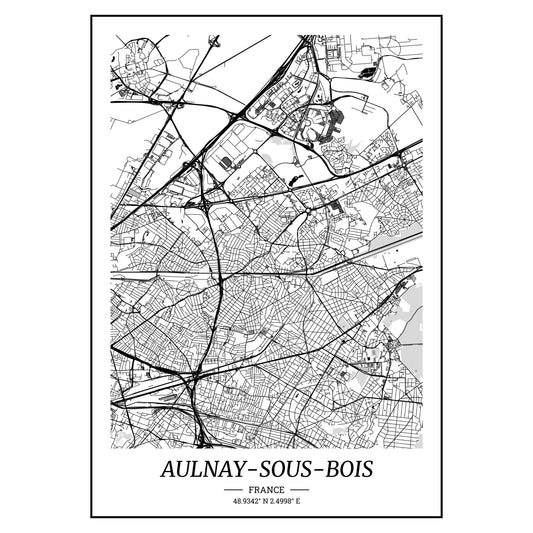 Affiche-aulnay-sous-bois-carte-ville