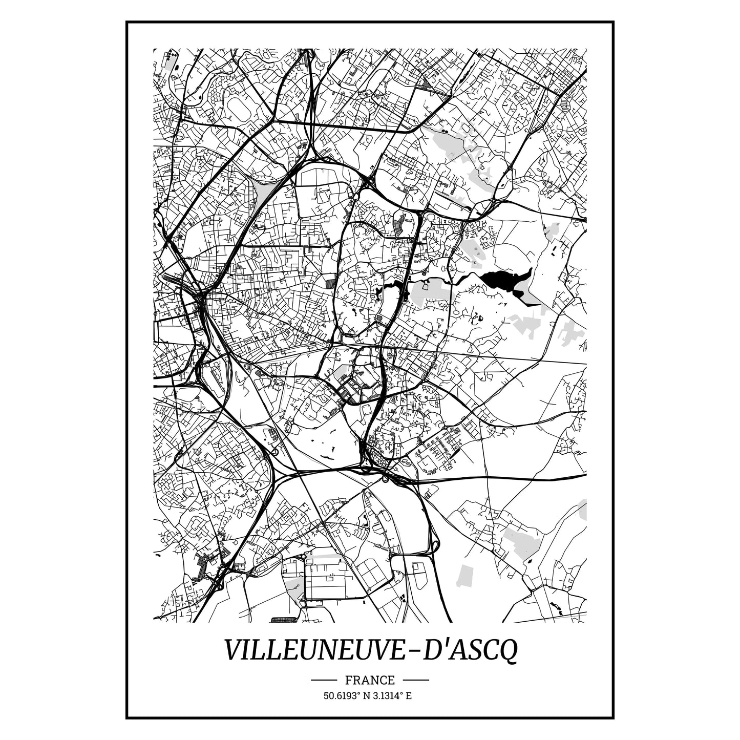 Affiche Villeneuve d'Ascq