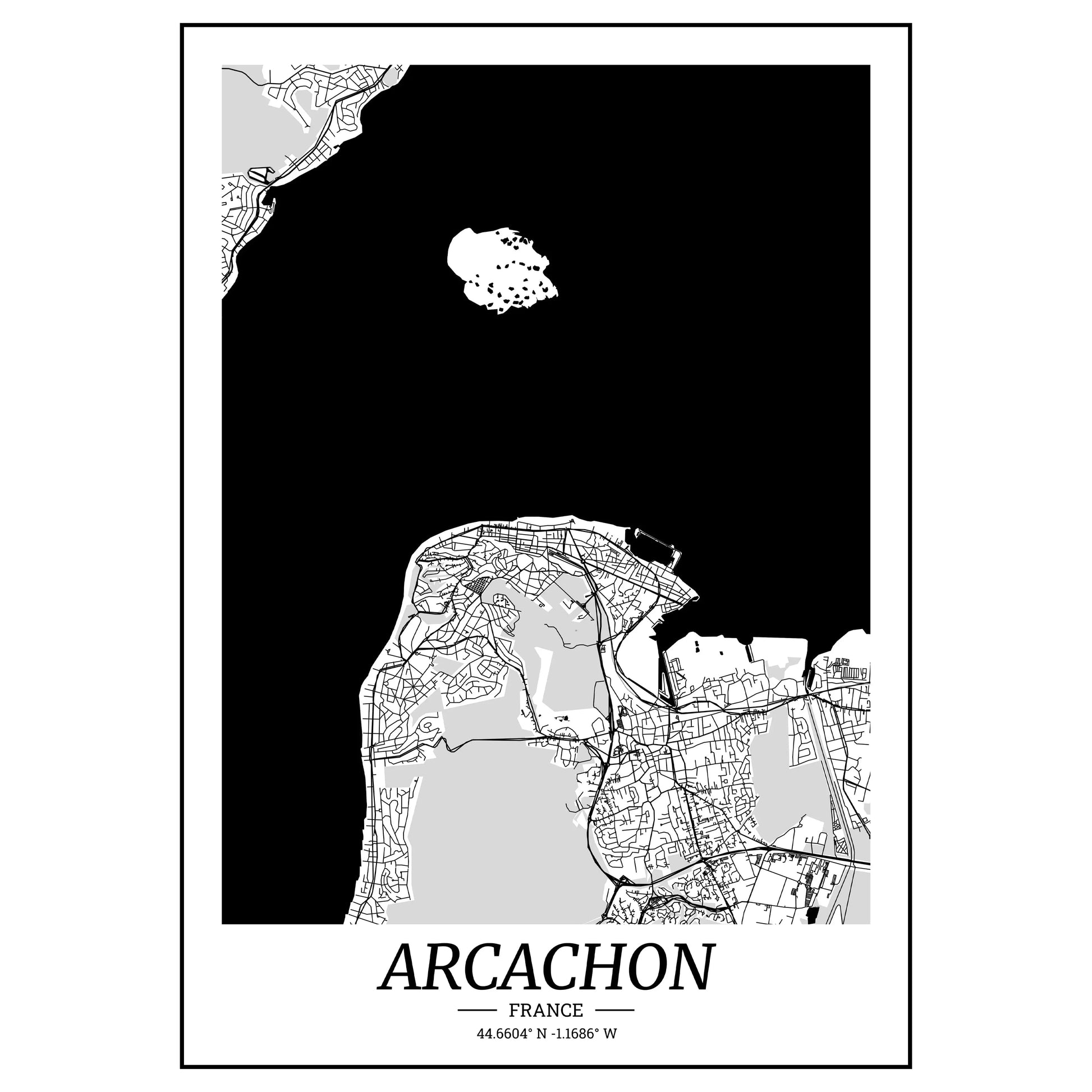 affiche-arcachon-noir-et-blanc